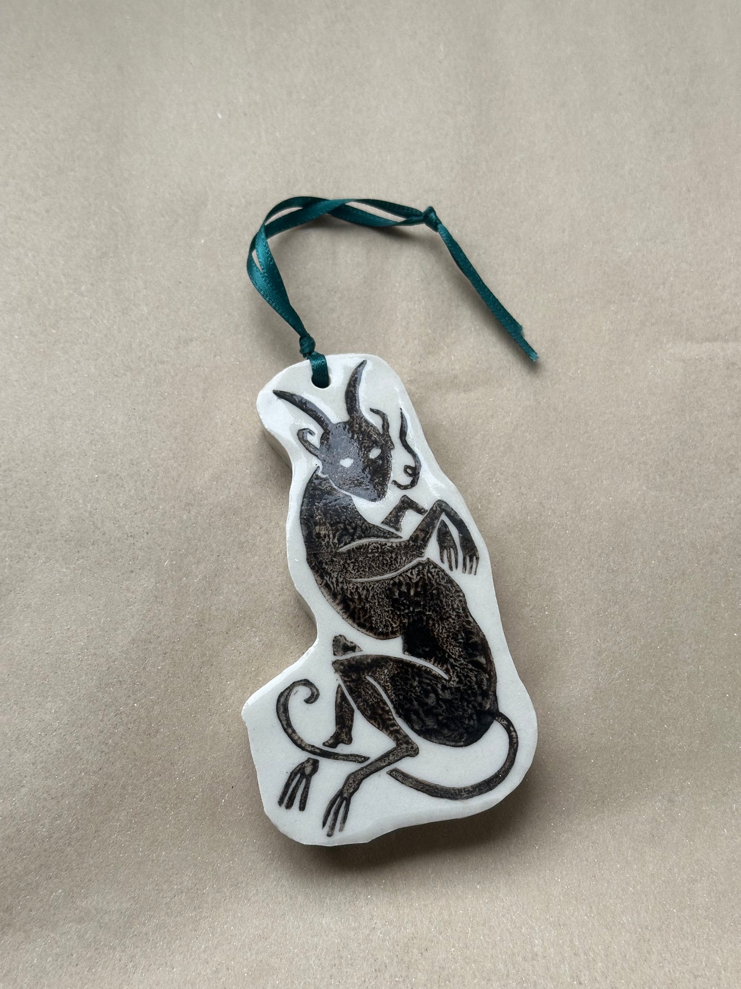 Deep Wood Companion - Ceramic Ornament