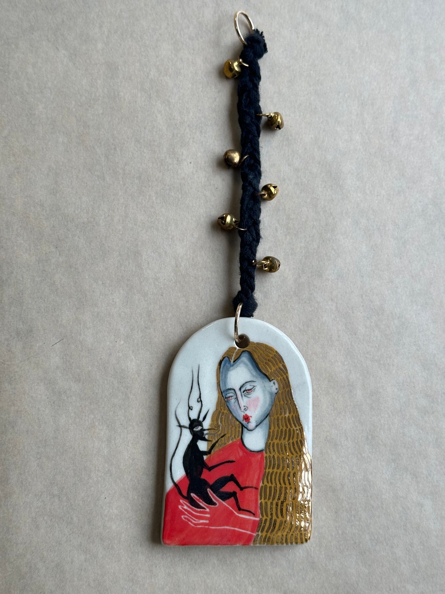 Mother and Child - Ceramic Wall Charm