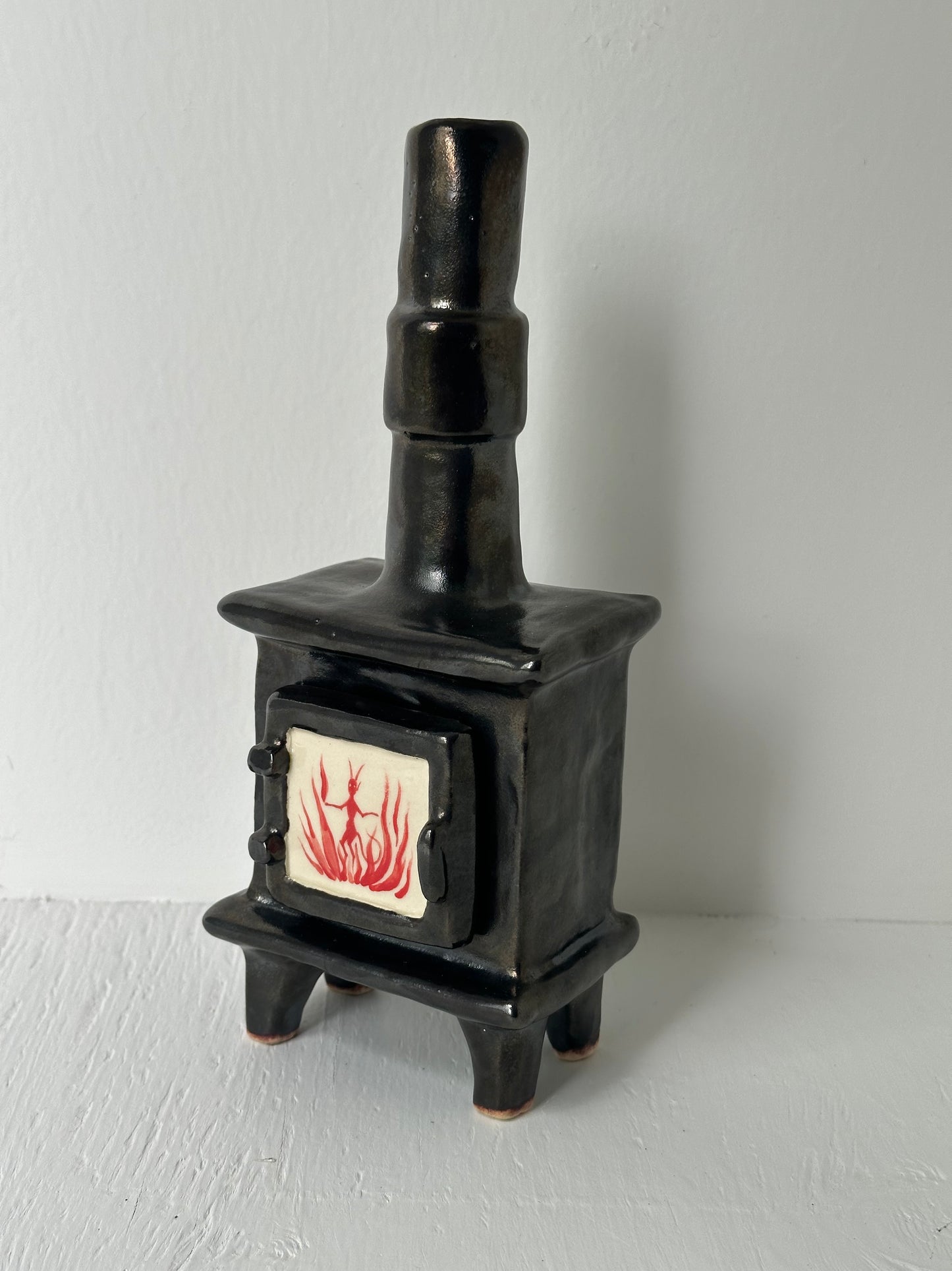 Porcelain Wood Stove - Incense Burner