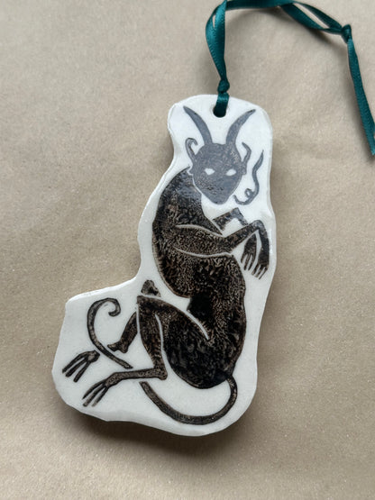 Deep Wood Companion - Ceramic Ornament