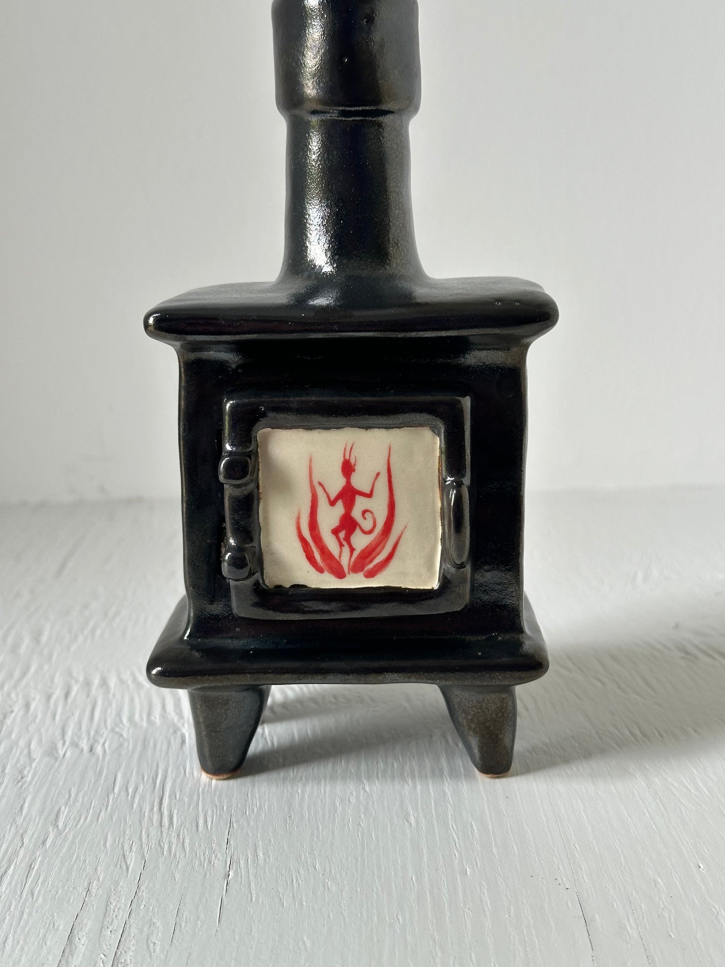 Ceramic Wood Stove - Incense Burner