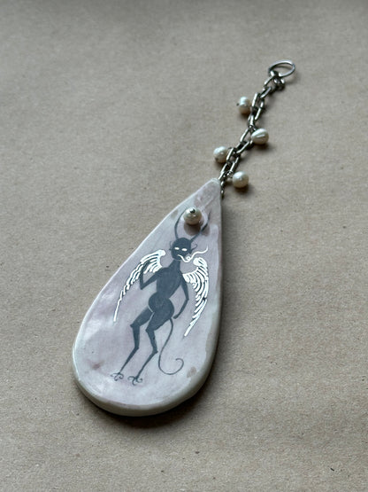 Fallen Angel - Ceramic Wall Charm