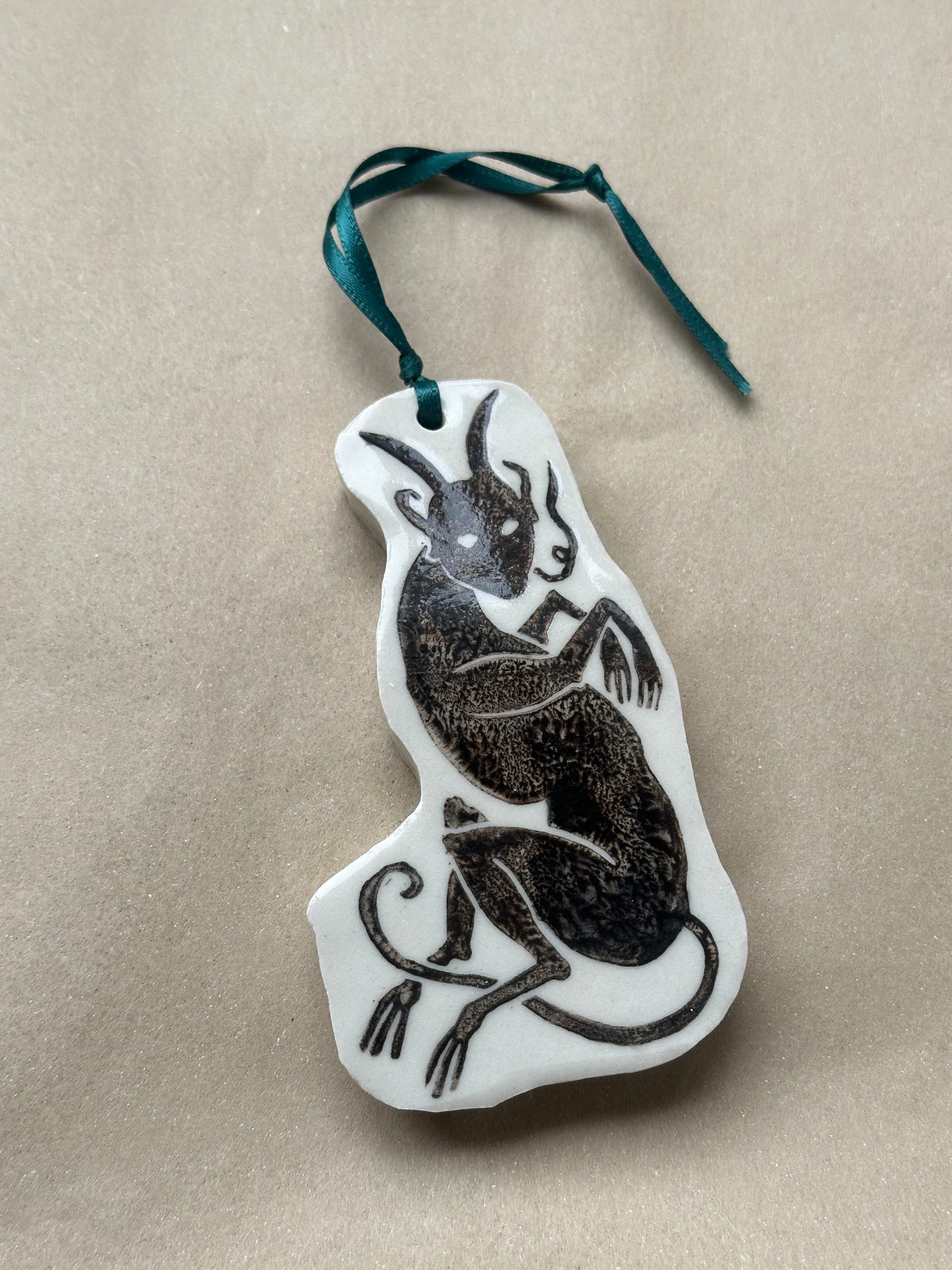 Deep Wood Companion - Ceramic Ornament