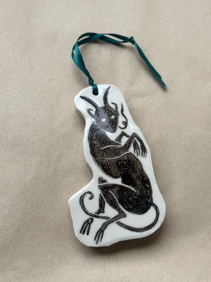 Deep Wood Companion - Ceramic Ornament