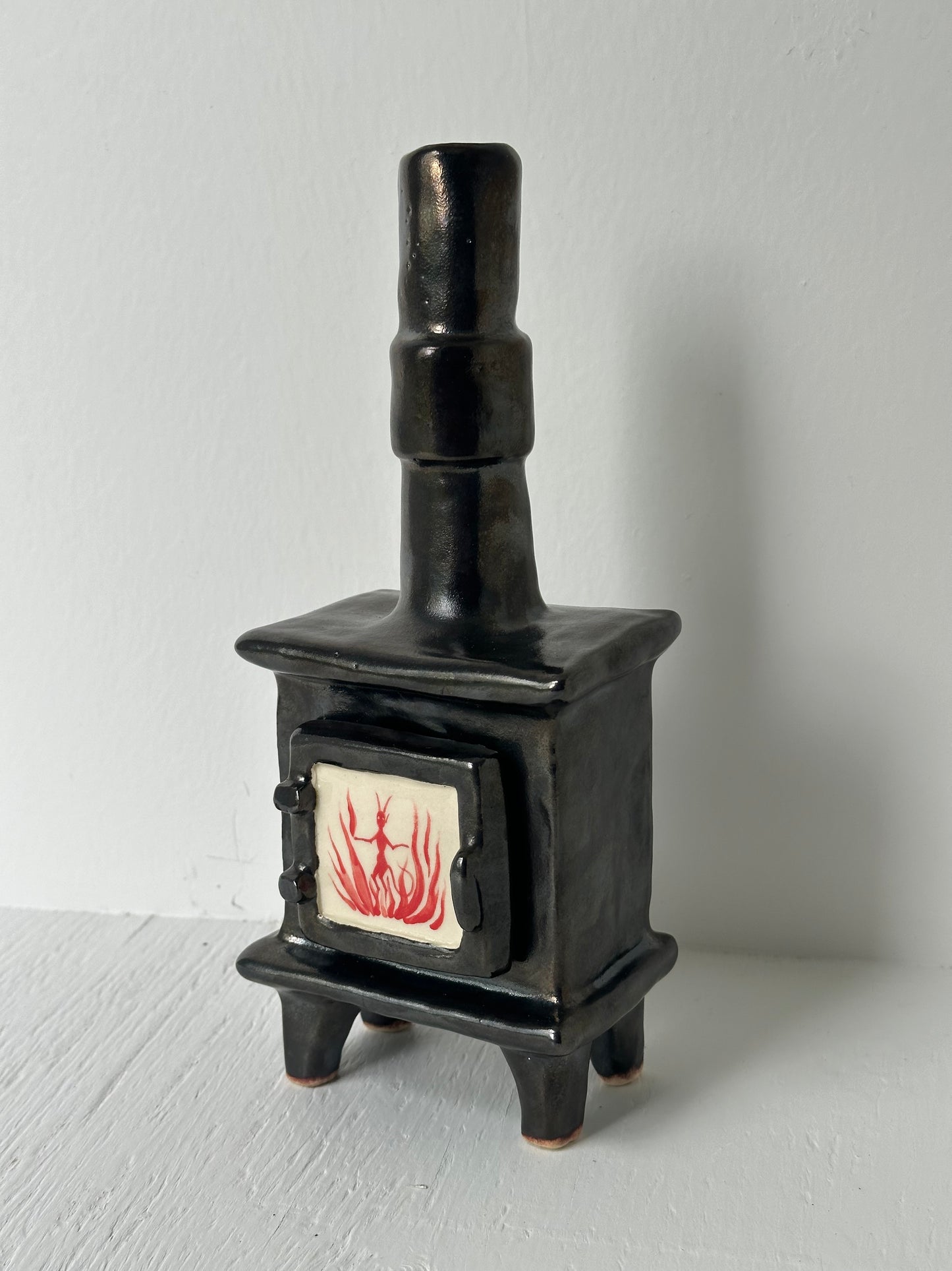 Porcelain Wood Stove - Incense Burner