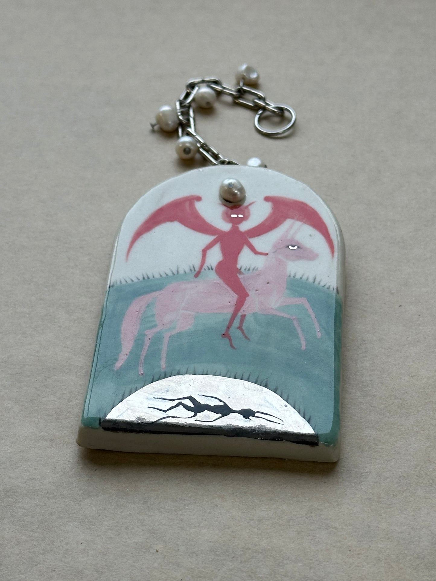 The Devil in the Pond - Ceramic Wall Charm