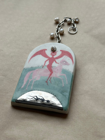 The Devil in the Pond - Ceramic Wall Charm