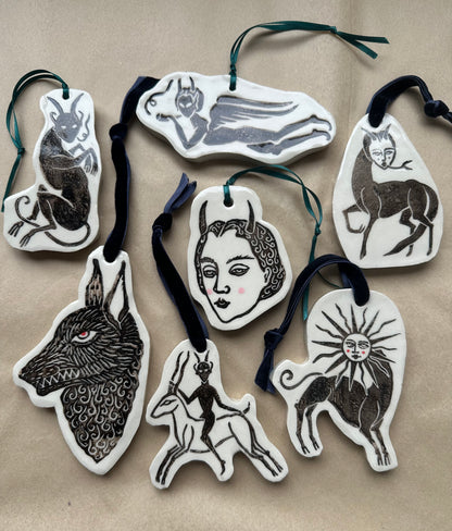 Full Set of 7 - Ceramic Ornaments