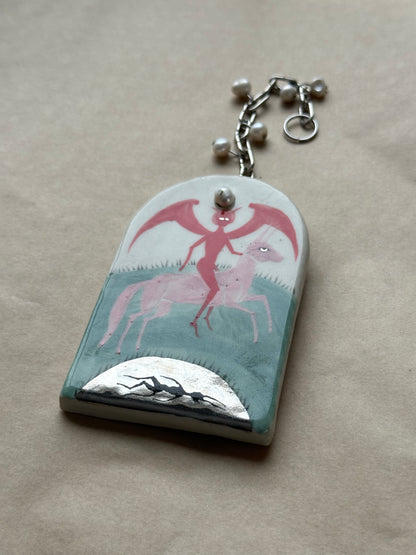 The Devil in the Pond - Ceramic Wall Charm