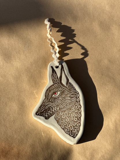 Wolf - Ceramic Ornament