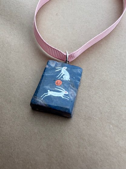 Hares in the Sun - Pendant