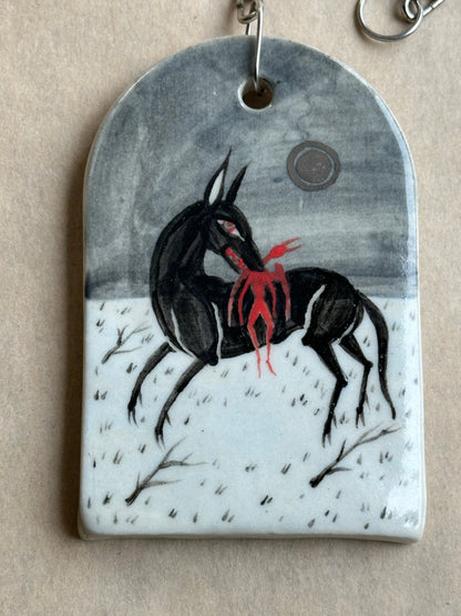 Death of an Angel - Ceramic Wall Charm