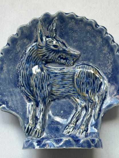 The Wolf - Wall Altar - Bubble Blue