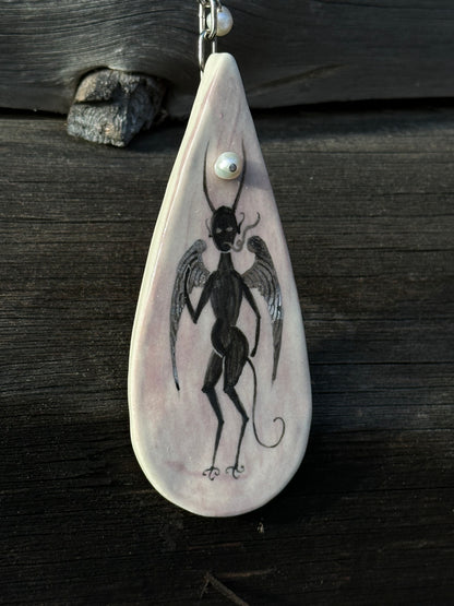 Fallen Angel - Ceramic Wall Charm