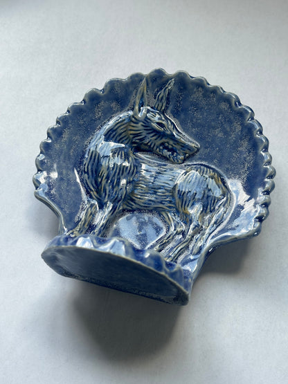 The Wolf - Wall Altar - Bubble Blue