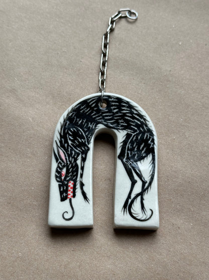 Wayward Wolf - Ceramic Wall Charm