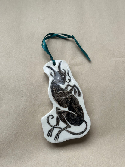 Deep Wood Companion - Ceramic Ornament