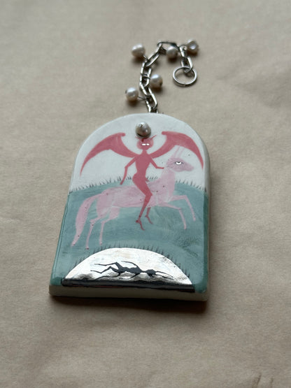 The Devil in the Pond - Ceramic Wall Charm