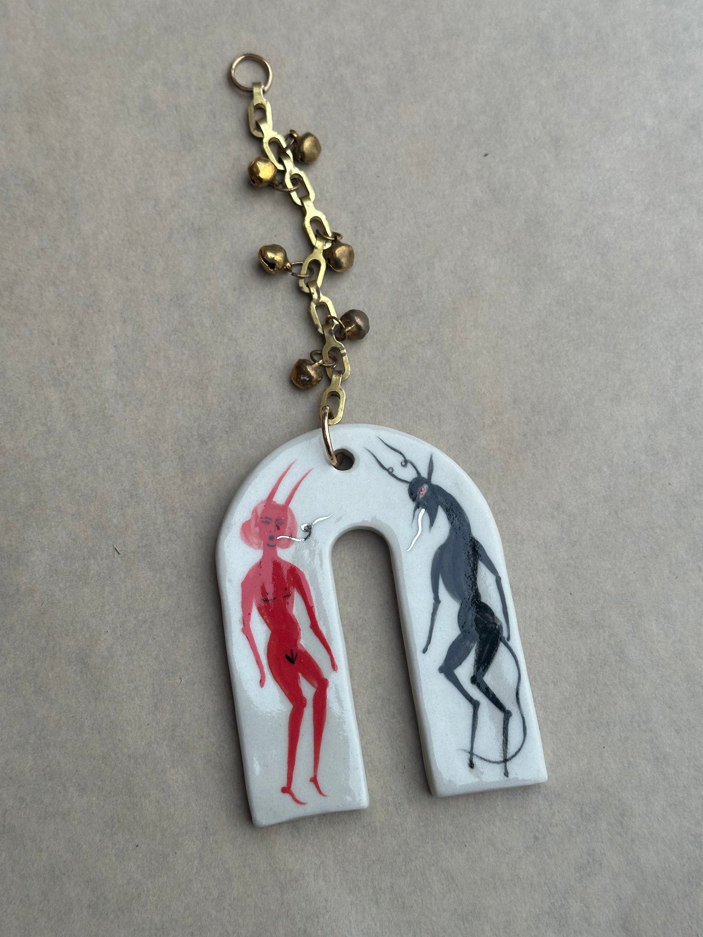 The Lovers - Ceramic Wall Charm
