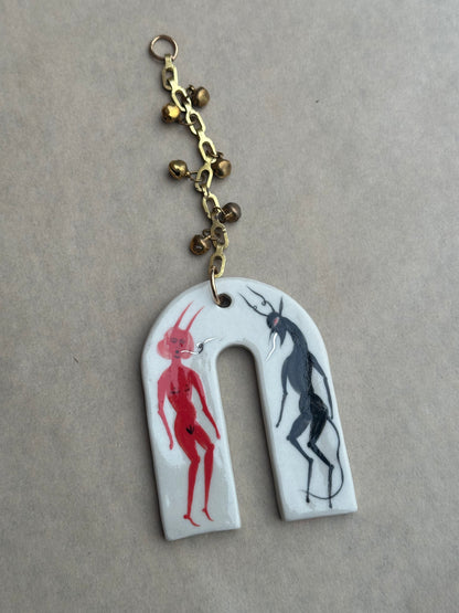 The Lovers - Ceramic Wall Charm