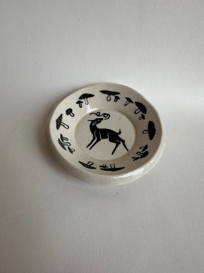 Deer and the toadstools - Dish