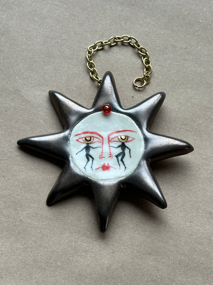 Twin Sun - Ceramic Wall Charm