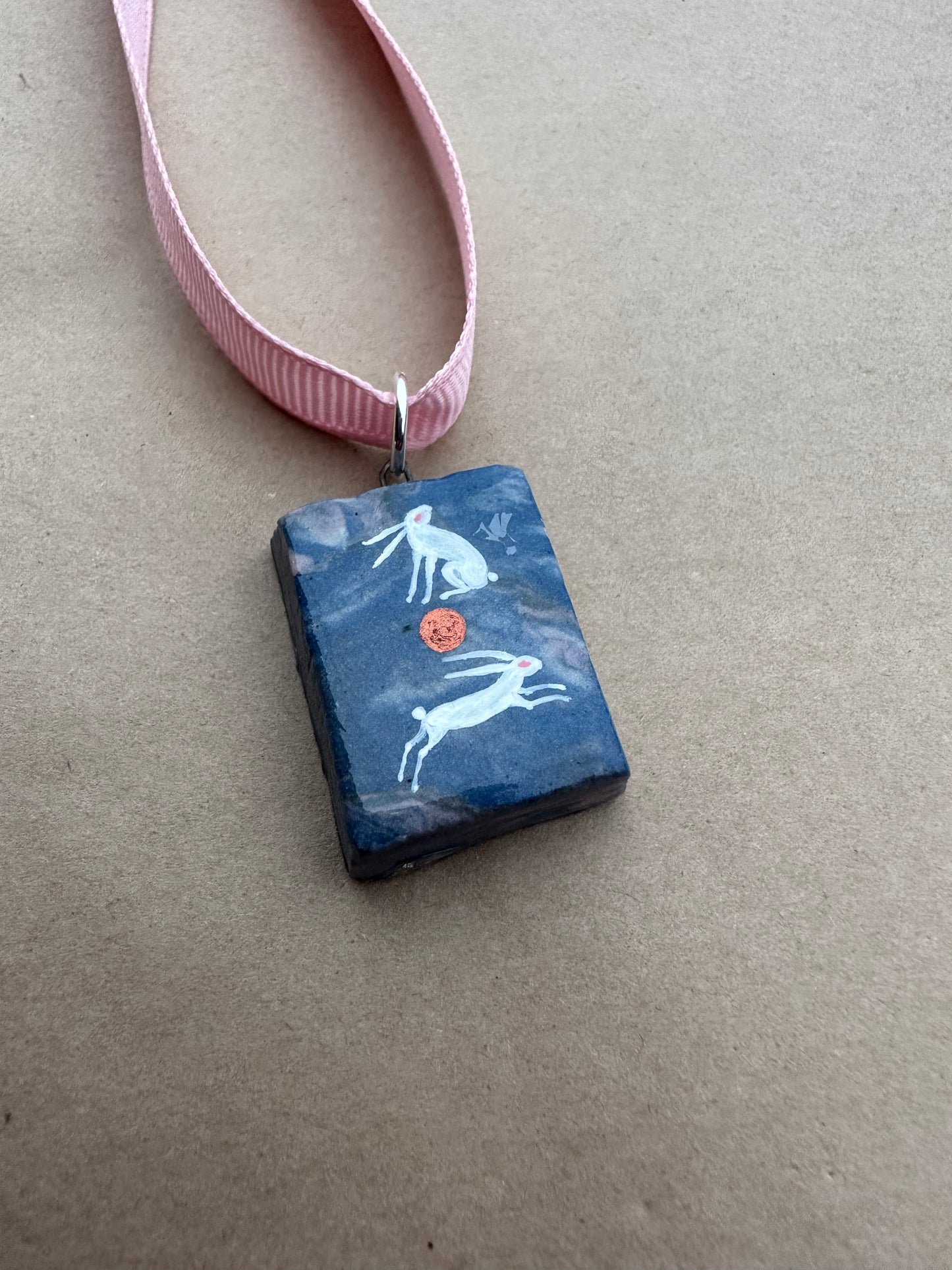 Hares in the Sun - Pendant
