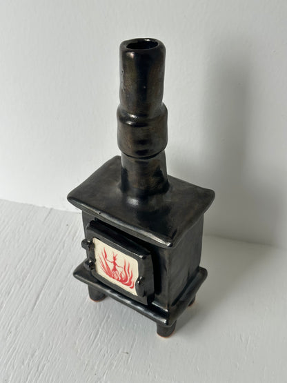 Porcelain Wood Stove - Incense Burner