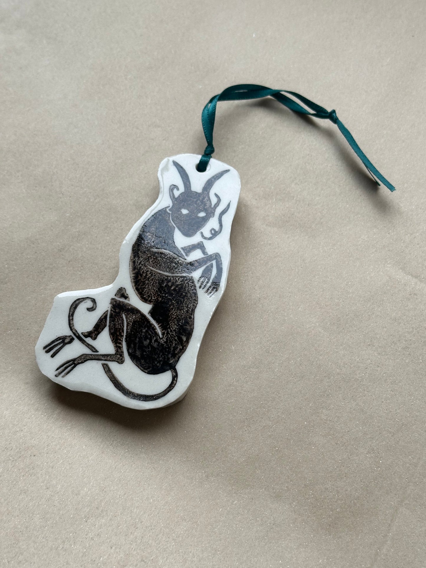 Deep Wood Companion - Ceramic Ornament