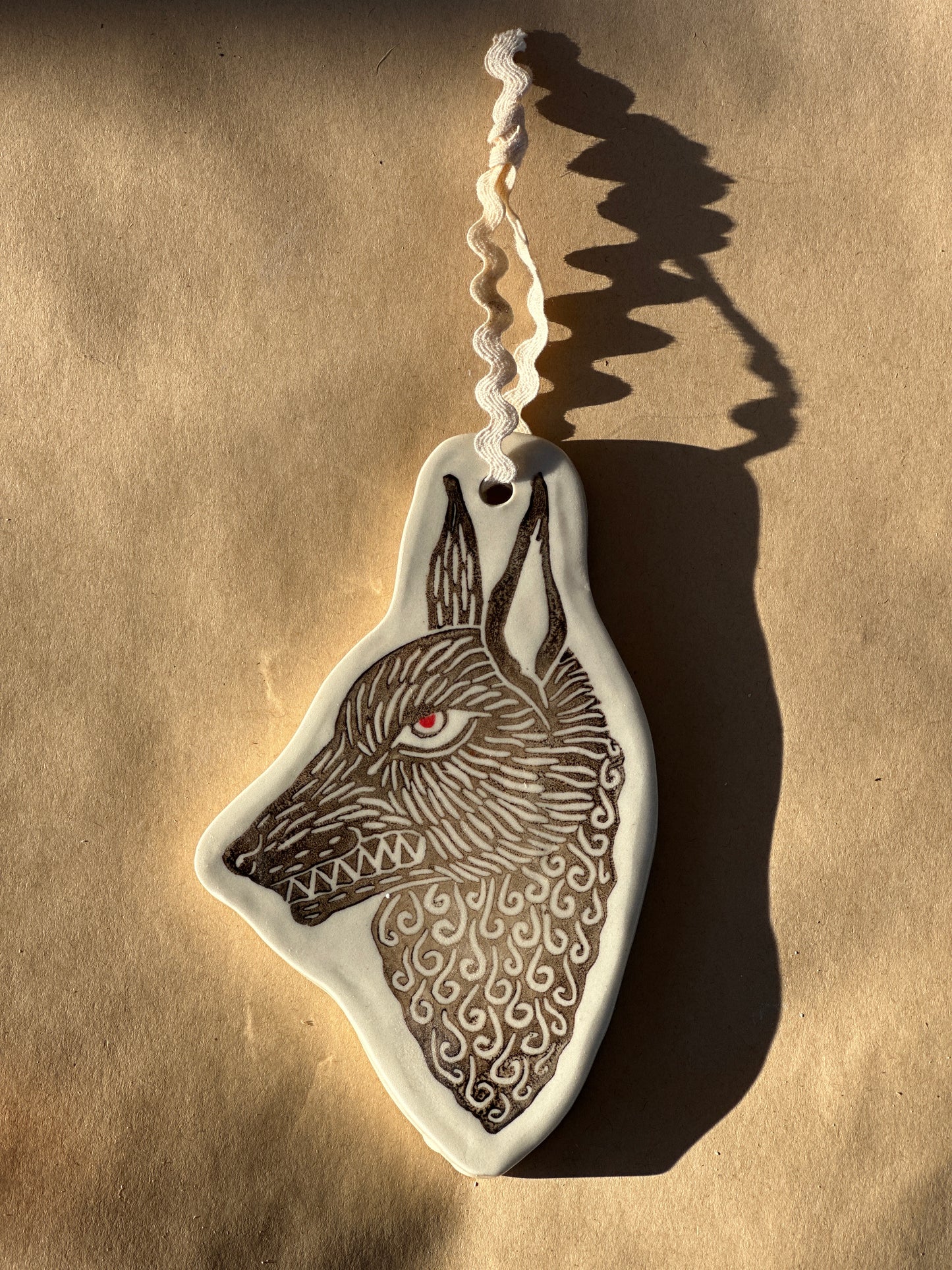 Wolf - Ceramic Ornament