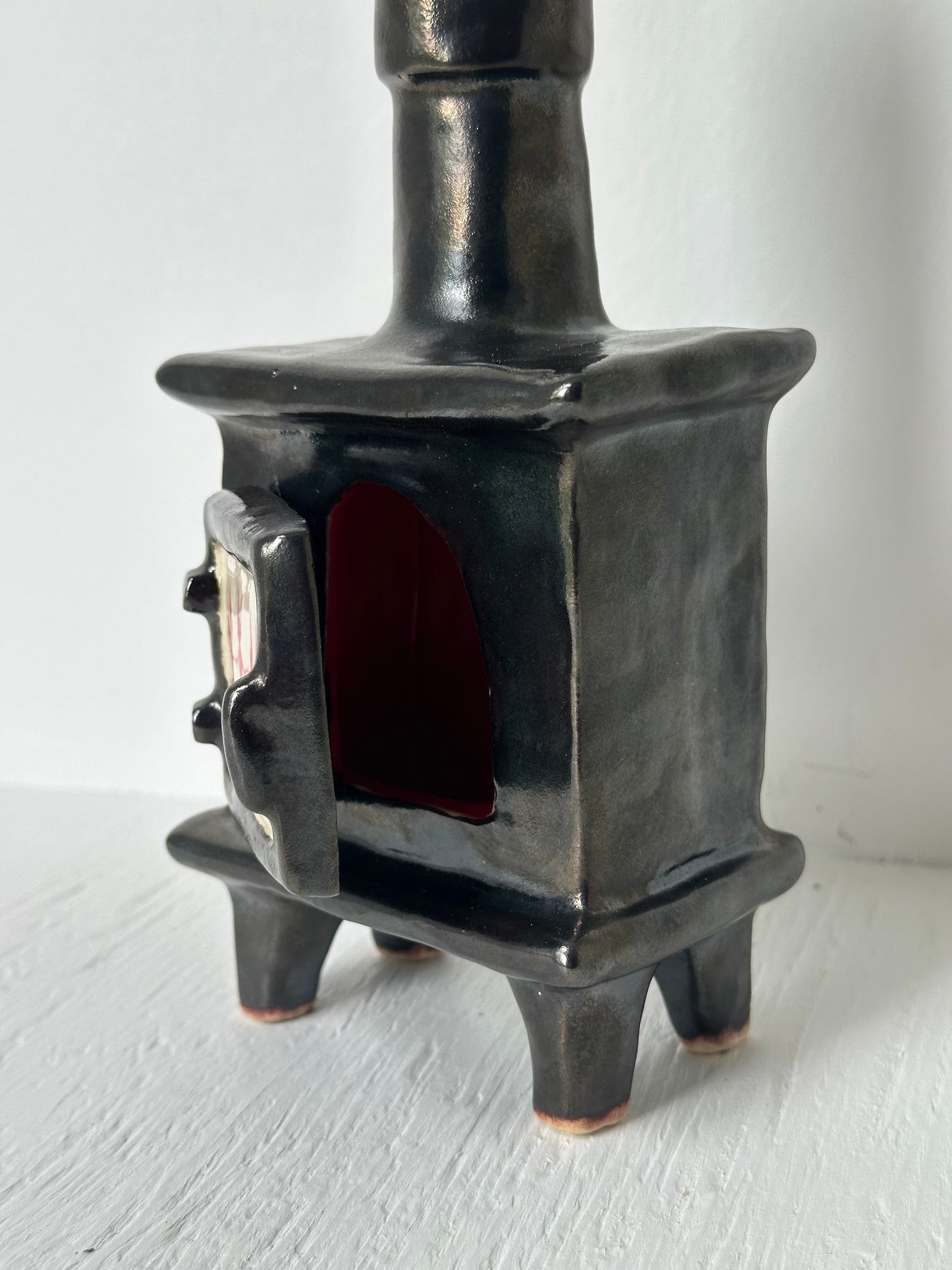 Ceramic Wood Stove - Incense Burner