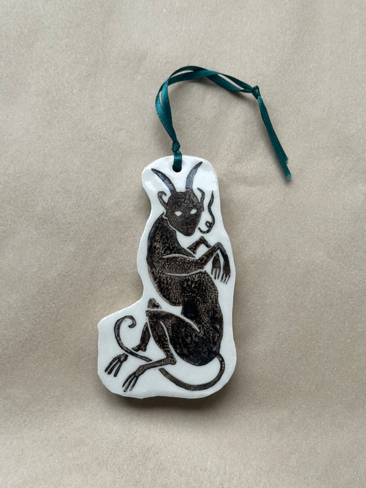 Deep Wood Companion - Ceramic Ornament