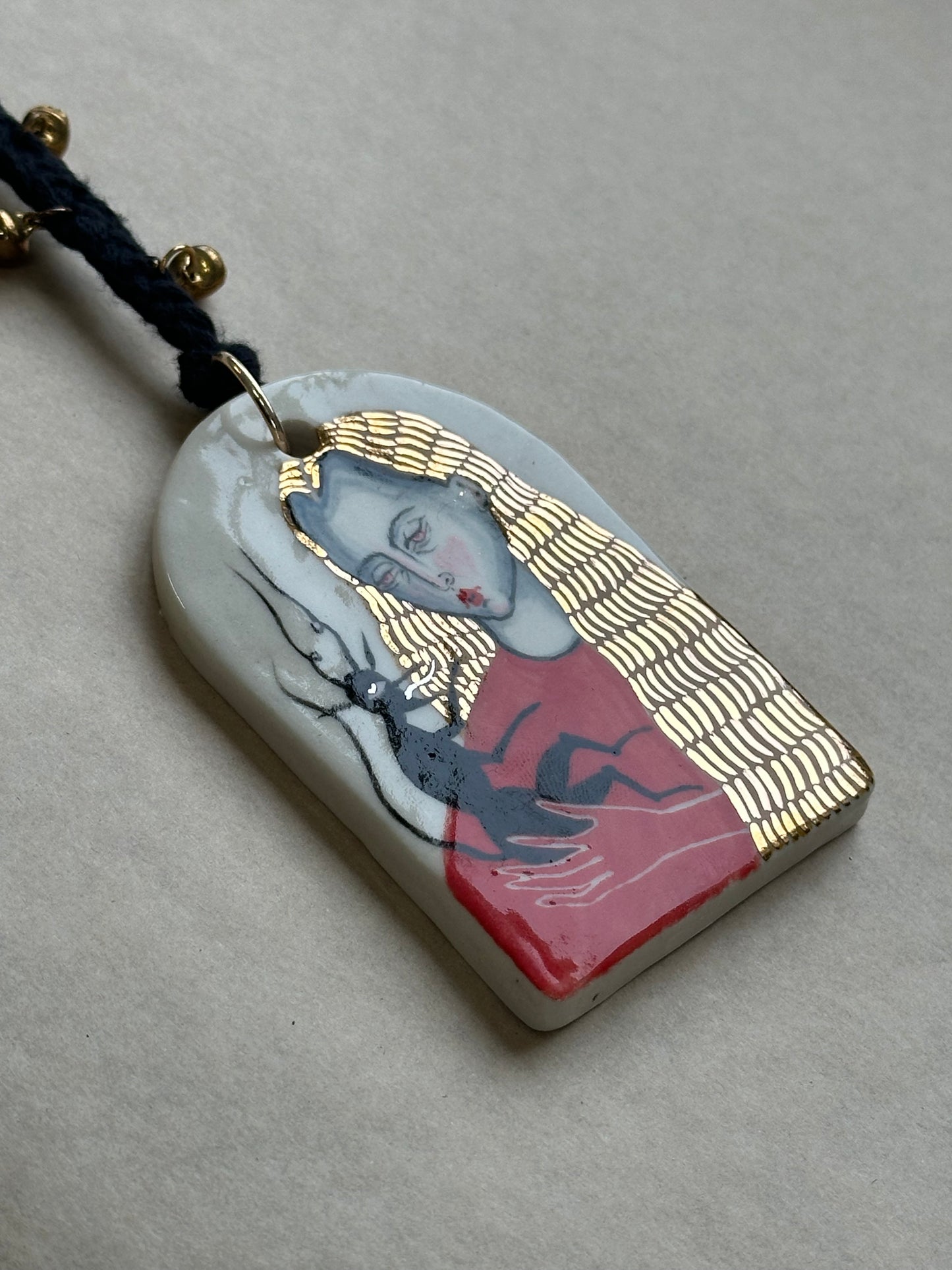 Mother and Child - Ceramic Wall Charm