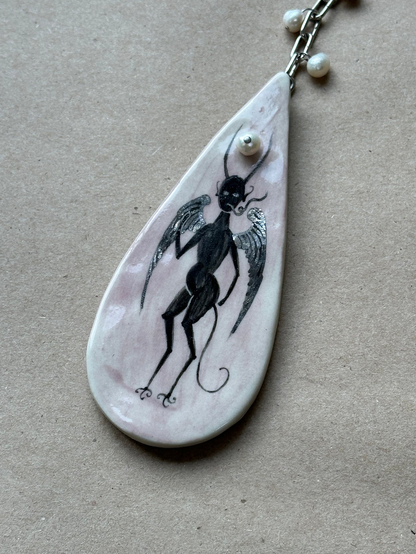 Fallen Angel - Ceramic Wall Charm