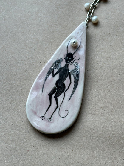 Fallen Angel - Ceramic Wall Charm
