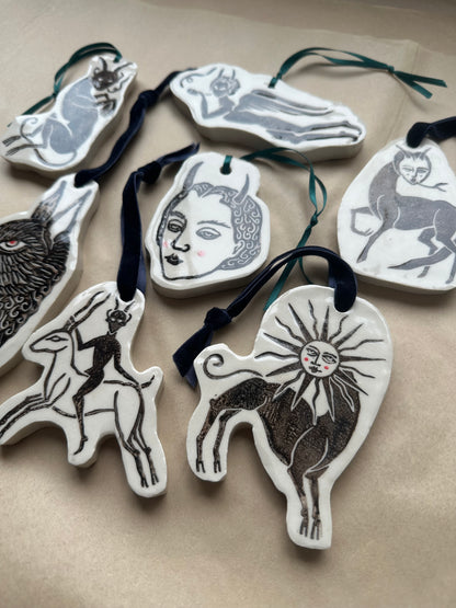 Full Set of 7 - Ceramic Ornaments