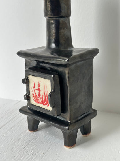 Porcelain Wood Stove - Incense Burner