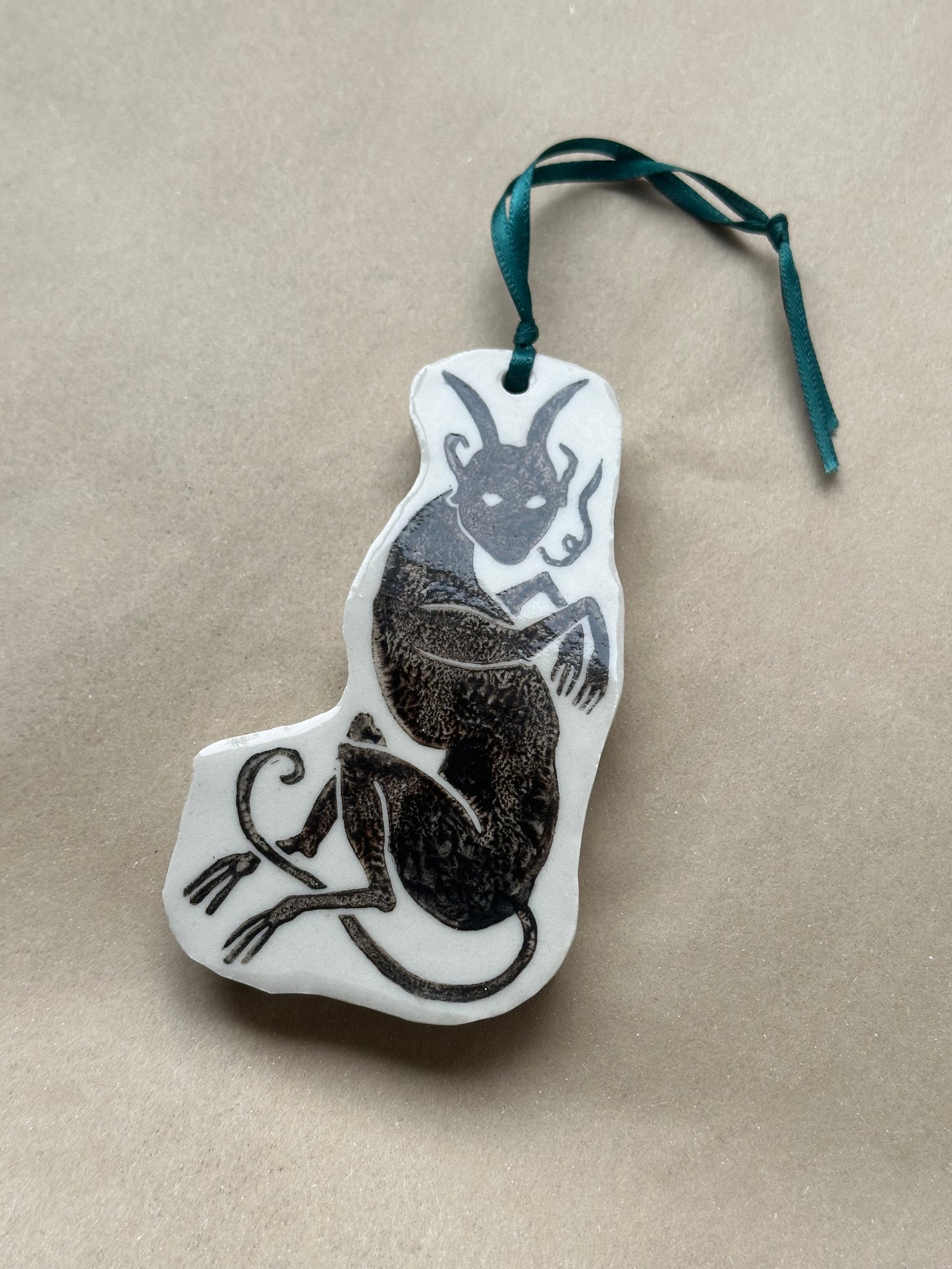 Deep Wood Companion - Ceramic Ornament