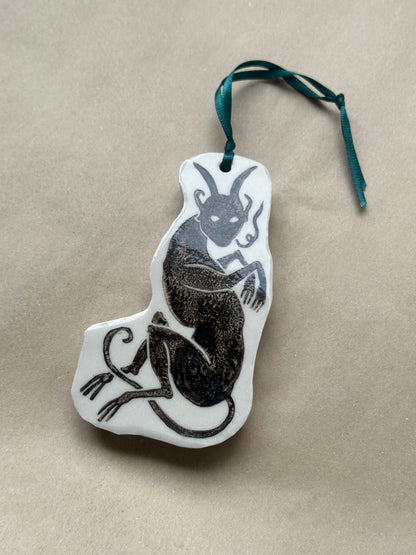 Deep Wood Companion - Ceramic Ornament