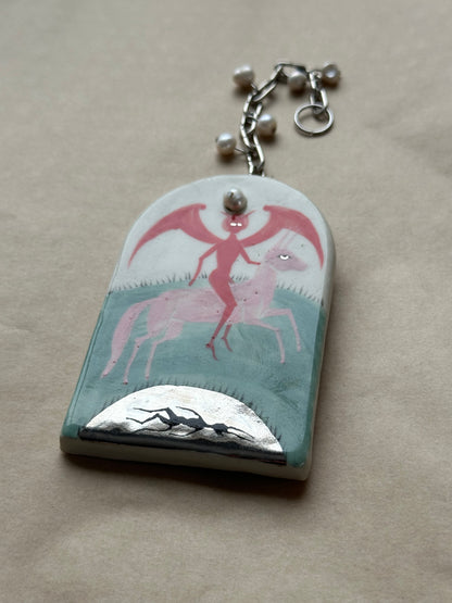 The Devil in the Pond - Ceramic Wall Charm