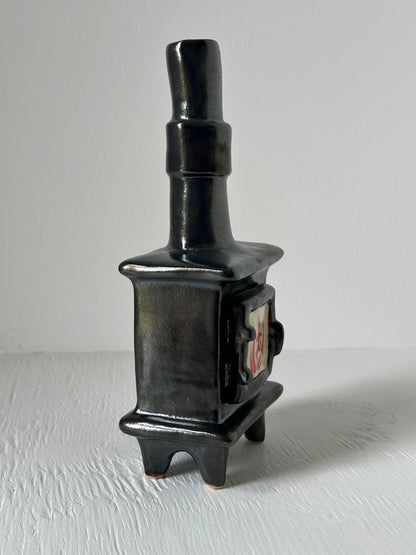 Ceramic Wood Stove - Incense Burner