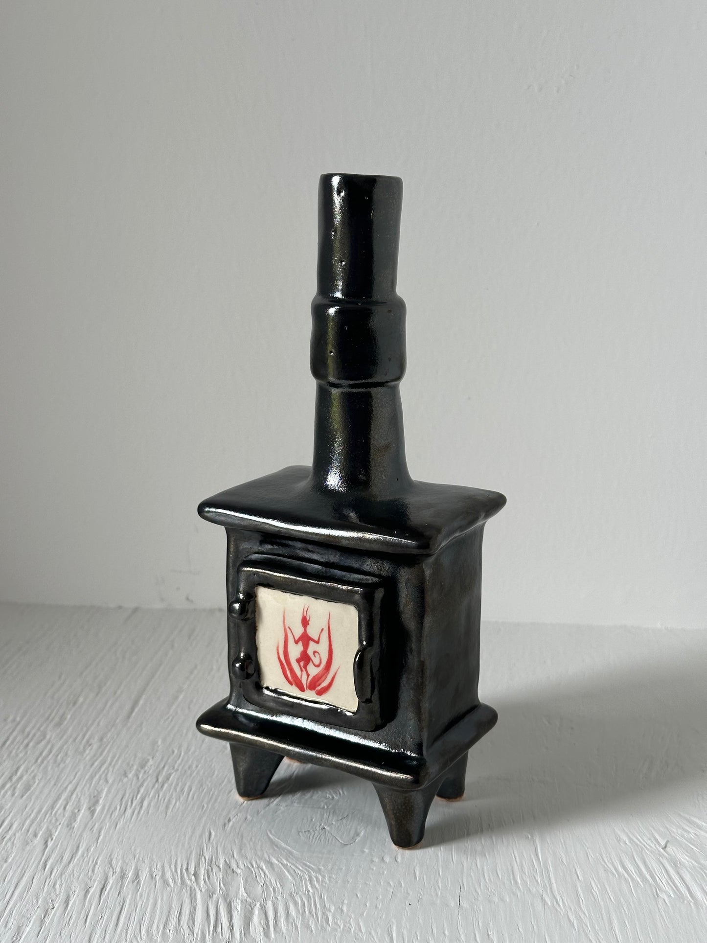 Ceramic Wood Stove - Incense Burner