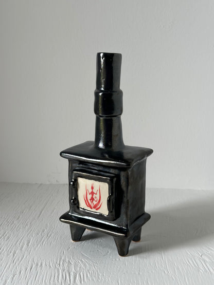 Ceramic Wood Stove - Incense Burner