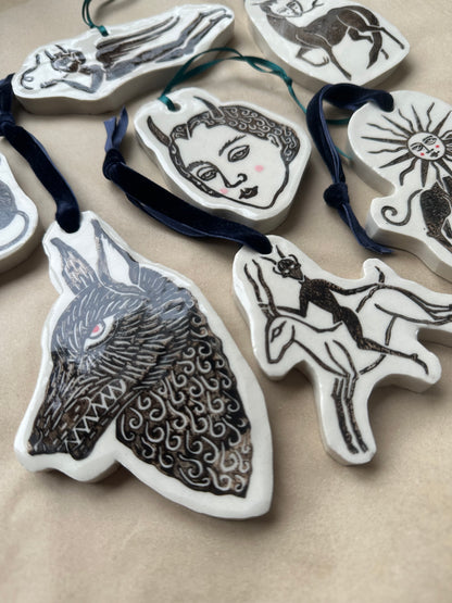 Full Set of 7 - Ceramic Ornaments