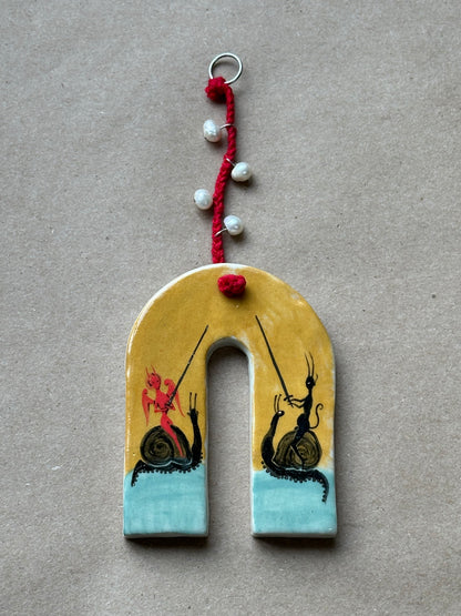Battle - Ceramic Wall Charm