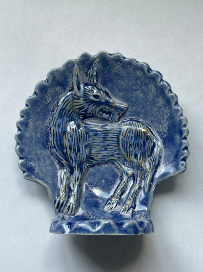 The Wolf - Wall Altar - Bubble Blue