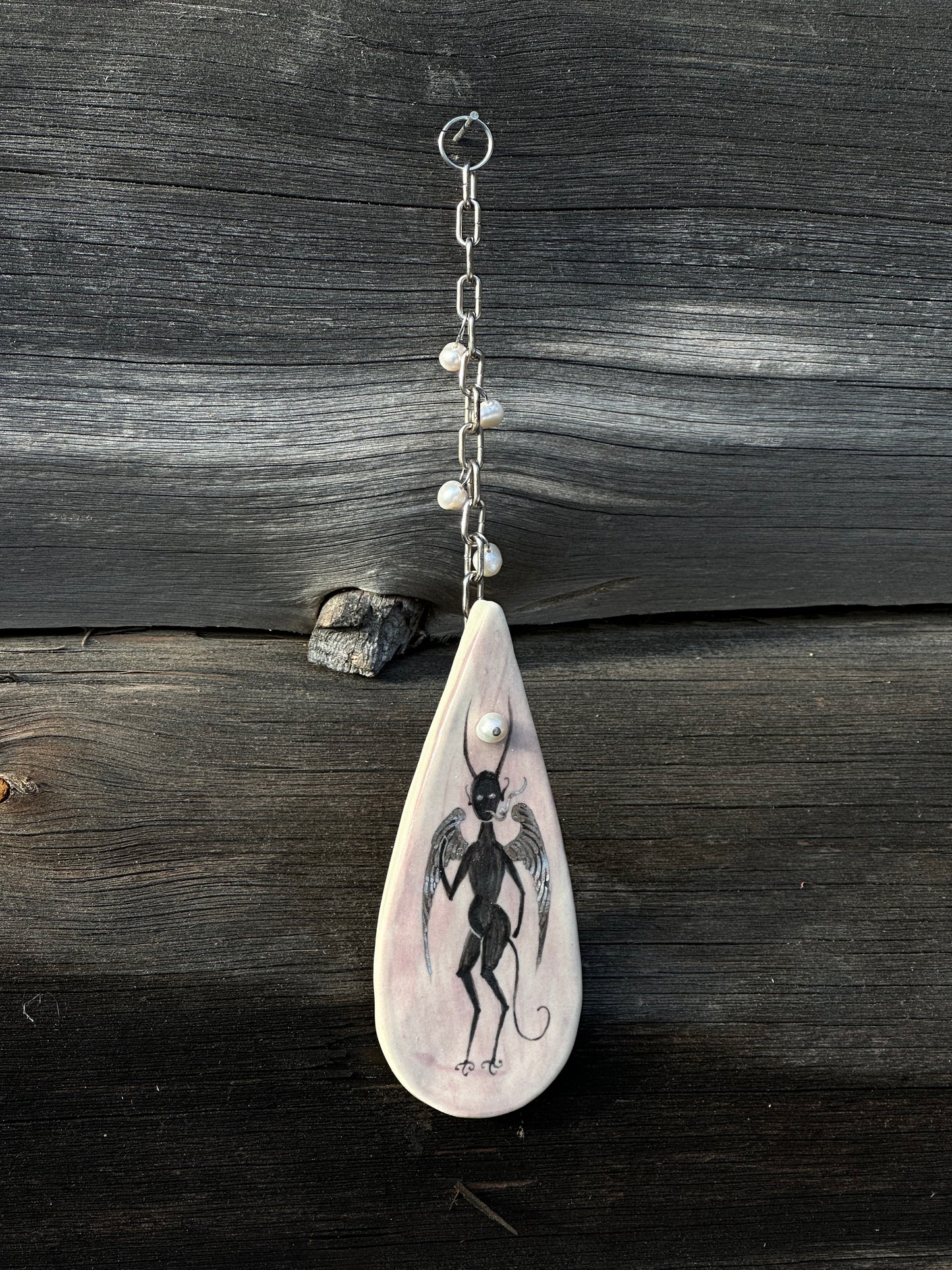 Fallen Angel - Ceramic Wall Charm