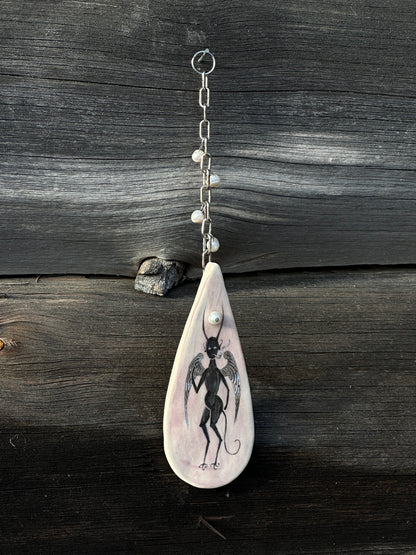 Fallen Angel - Ceramic Wall Charm
