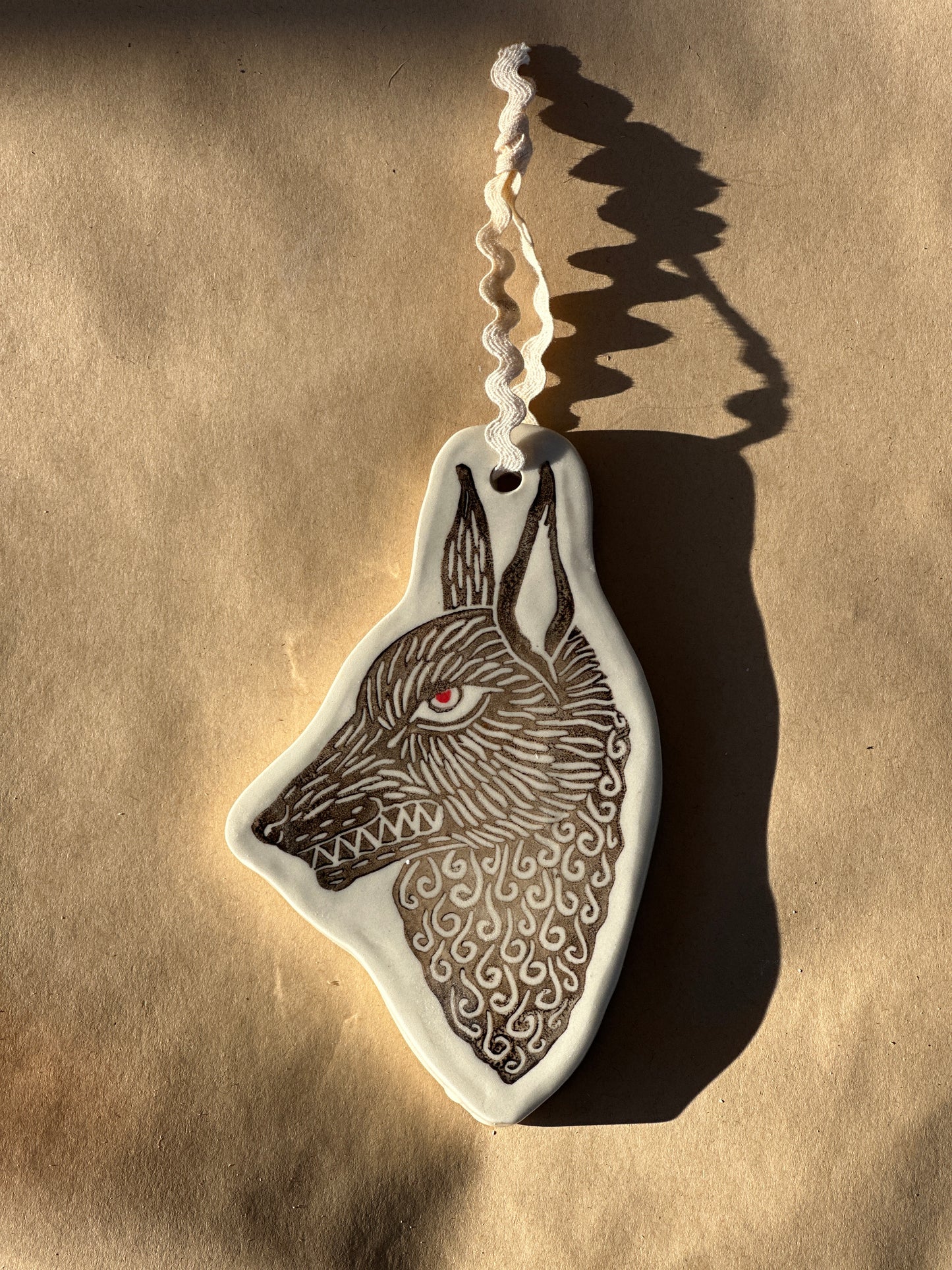 Wolf - Ceramic Ornament