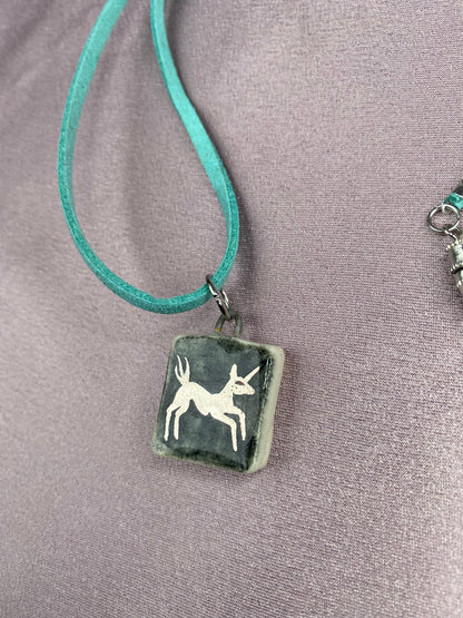 Silver Unicorn  - Charm necklace